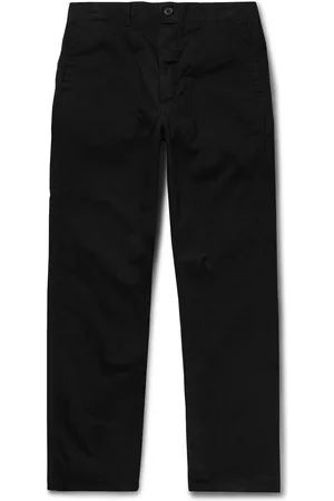 ORSLOW Straight-Leg Twill-Striped Cotton Trousers - Men - - 4