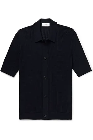 LARDINI Els Slim-Fit Waffle-Knit Cotton Shirt - Men - - S