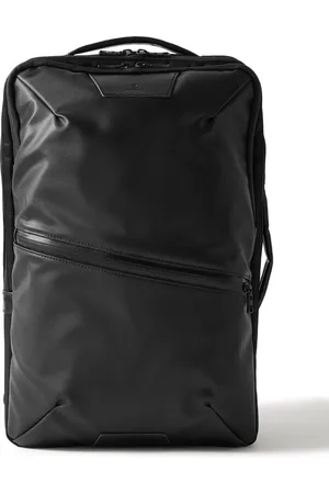 Master Progress 2WAY Leather-Trimmed Coated-Shell Backpack - Men