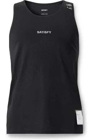 SATISFY Embellished Logo-Appliqu??d Space-O??? Mesh Tank Top - Men - - 0