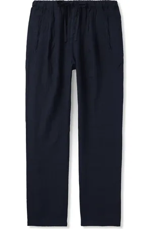 MASSIMO ALBA Straight-Leg Pleated Linen Drawstring Trousers - Men - - XL