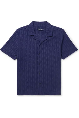 Frescobol Carioca Roberto Camp-Collar Jacquard-Knit Organic Cotton-Terry Shirt - Men - - M