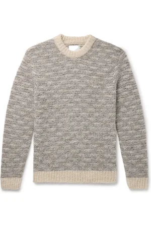 NN.07 Zackarias 6653 Striped Brushed Alpaca-Blend Sweater - Men - - L