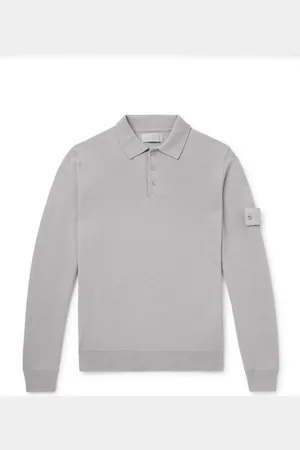 Stone Island Ghost Logo-Appliqu??d Wool Polo Shirt - Men - - M