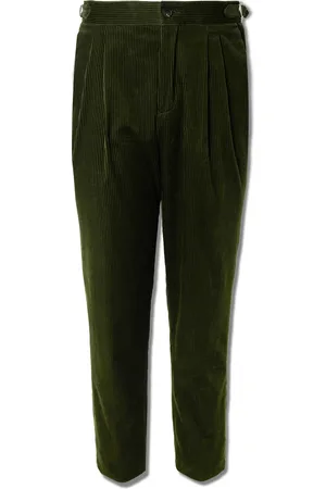 Mr P. Slim-Fit Straight-Leg Cotton and Cashmere-Blend Corduroy Tuxedo Trousers - Men - - 34