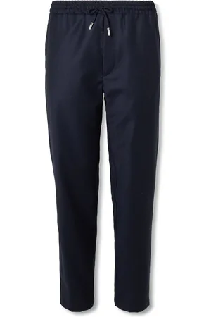 Mr P. James Slim-Fit Wool-Flannel Drawstring Suit Trousers - Men - - 28