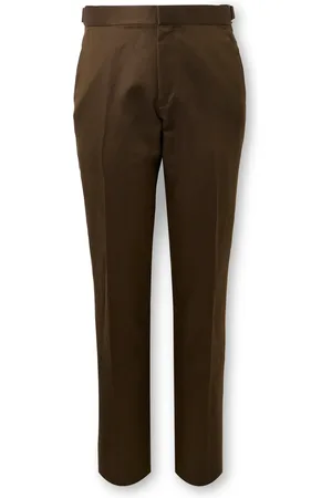 Tom Ford Dyllan Straight-Leg Silk and Linen-Blend Twill Suit Trousers - Men - - IT 52