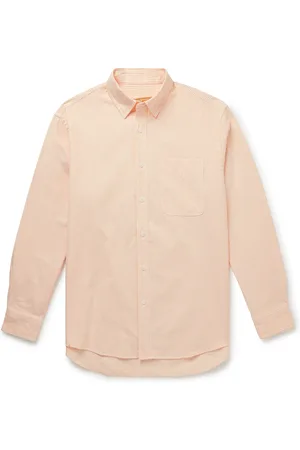 FrizmWORKS Button-Down Collar Striped Cotton-Blend Oxford Shirt - Men - - M