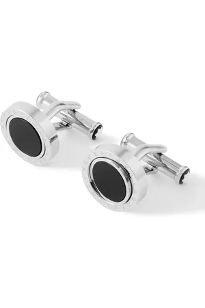 Montblanc Stainless Steel Onyx Cufflinks - Men