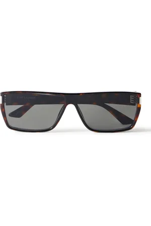Saint Laurent Rectangular-Frame Acetate Sunglasses - Men