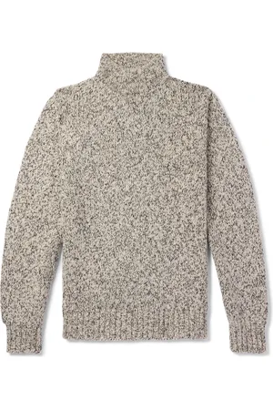 Umit Benan B+ UMIT BENAN B - Ribbed Cotton and Cashmere-Blend Rollneck Sweater - Men - - M
