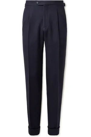 Saman Amel Straight-Leg Pleated Wool Suit Trousers - Men - - IT 54