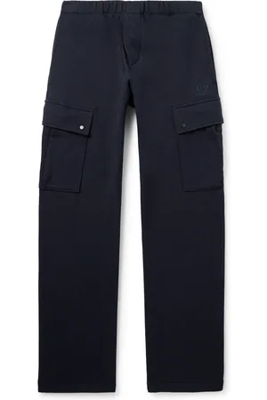 C.P. Company Wide-Leg Logo-Embroidered Cotton-Jersey Sweatpants - Men - - S