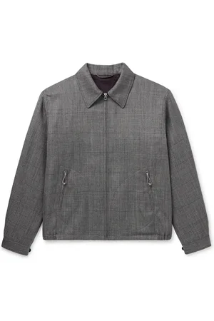 Kaptain Sunshine Checked Wool-Gabardine Blouson Jacket - Men - - 40