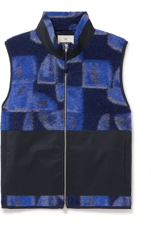 Folk Kate Gibb Signal Shell-Trimmed Wool-Blend Jacquard Gilet - Men - - S
