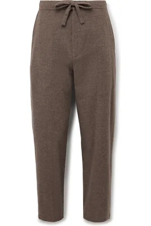De Bonne Facture Slim-Fit Tapered Brushed-Wool Drawstring Trousers - Men - - IT 52