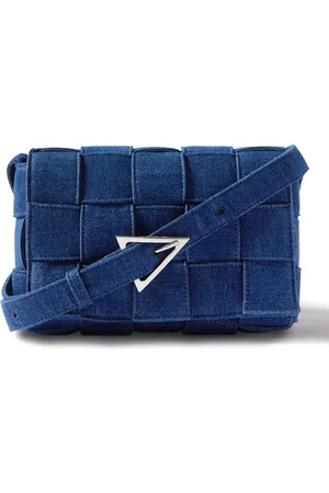 Bottega Veneta Cassette Intrecciato Denim Messenger Bag - Men