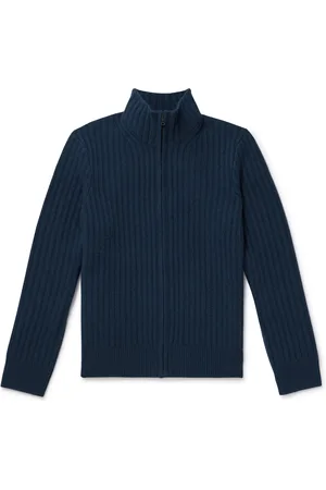 James Perse Ribbed Cashmere Zip-Up Cardigan - Men - - 4