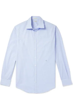 MASSIMO ALBA Genova Cutaway-Collar Checked Cotton-Poplin Shirt - Men - - XL
