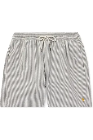 Ralph Lauren Traveler Straight-Leg Mid-Length Striped Cotton-Blend Seersucker Swim Shorts - Men - - XL
