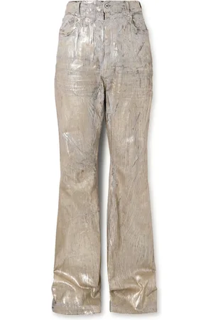 Rick Owens Bolan Slim-Fit Flared Metallic Megacrust Jeans - Men - - UK/US 31