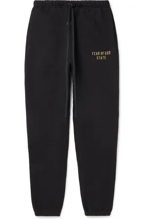 FEAR OF GOD Tapered Logo-Print Appliqu??d Cotton-Blend Jersey Sweatpants - Men - - XL