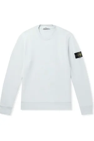 Stone Island Logo-Appliqu??d Garment-Dyed Cotton-Jersey Sweatshirt - Men - - S