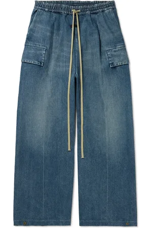FEAR OF GOD Wide-Leg Denim Drawstring Cargo Trousers - Men - - L