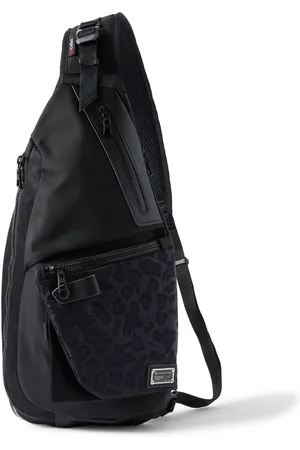 Master Crazy Circus Leather-Trimmed Leopard-Print Mastertex??? Sling Bag - Men
