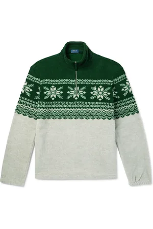 Ralph Lauren Fair Isle Recycled Fleece Half-Zip Sweatshirt - Men - - M