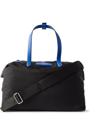 SMYTHSON Norton Full-Grain Leather-Trimmed Nylon Weekend Bag - Men