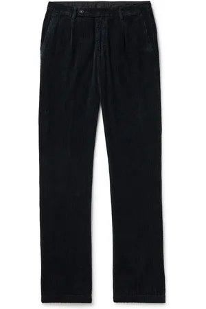 MASSIMO ALBA Winch2 Straight-Leg Pleated Cotton-Corduroy Trousers - Men - - IT 48