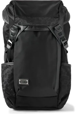 Master Crazy Leather-Trimmed Leopard-Print Mastertex??? Backpack - Men