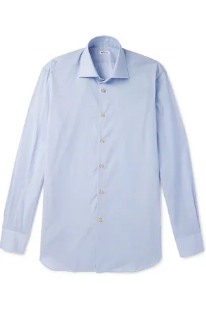 Kiton Slim-Fit Striped Cotton Shirt - Men - - EU 44