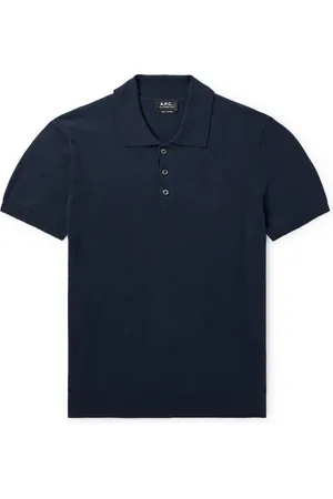 A.P.C. Gregory Slim-Fit Logo-Embroidered Cotton and Cashmere-Blend Polo Shirt - Men - - S
