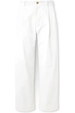 Ghiaia Cashmere Marinaio Straight-Leg Pleated Cotton-Twill Chinos - Men - - XL