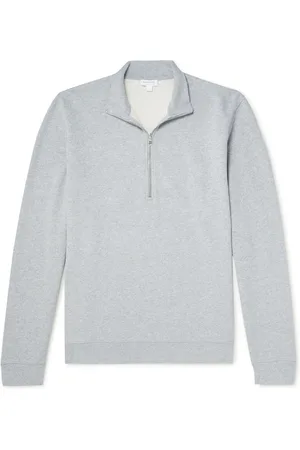 Sunspel Cotton-Jersey Half-Zip Sweatshirt - Men - - S