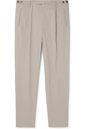 BARENA Masco Straight-Leg Pleated Cotton-Blend Trousers - Men - - IT 50