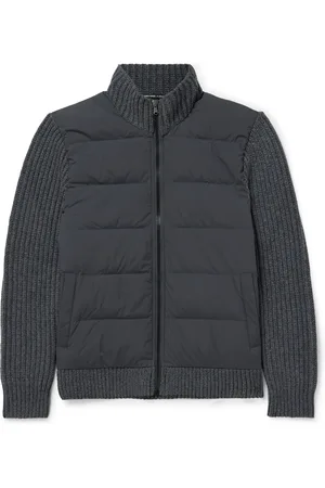 James Perse Ribbed-Knit and Quilted Shell Down Jacket - Men - - 4