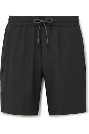 Lululemon Luxe Pace Breaker 7" Straight-Leg Mesh-Trimmed Ribbed Stretch-Jersey Drawstring Shorts - Men - - S