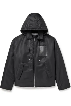 Loewe Leather-Trimmed Nylon-Twill Hooded Jacket - Men - - IT 48