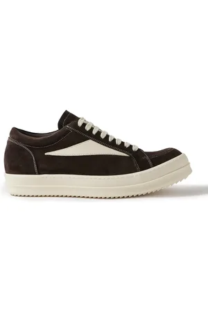 Rick Owens Vintage Leather-Trimmed Suede Sneakers - Men - - EU 40.5