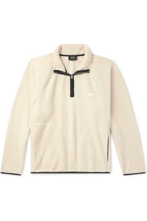 A.P.C. Ripstop-Trimmed Fleece Half-Zip Sweatshirt - Men - - XL