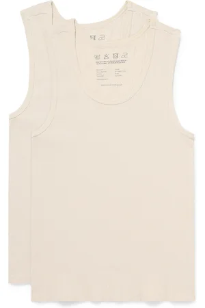 mfpen Set of Two Slim-Fit Ribbed Organic Cotton Tank Top - Men - - M