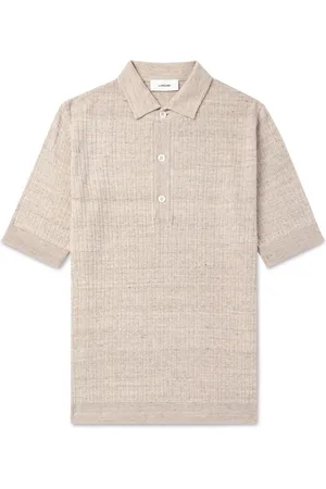 LARDINI Ribbed Linen and Cotton-Blend Polo Shirt - Men - - M