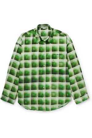Acne Studios Setar Logo-Embroidered Checked Cotton-Flannel Shirt - Men - - IT 46