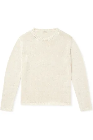 MASSIMO ALBA Nicolas Linen and Mulberry Silk-Blend Sweater - Men - - M
