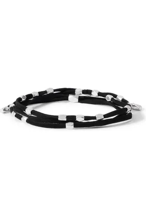 Isabel Marant Suede and Silver-Tone Wrap Bracelet - Men