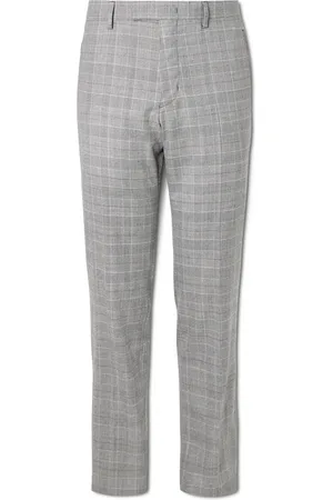 Mr P. Slim-Fit Prince of Wales Checked Wool-Flannel Suit Trousers - Men - - 32