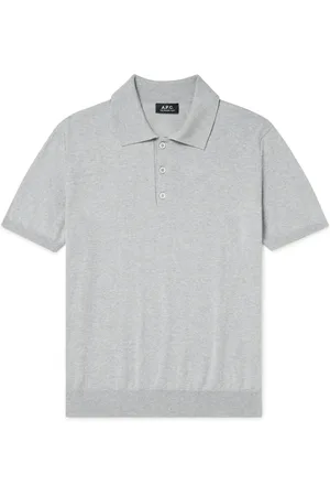 A.P.C. Gregory Slim-Fit Logo-Embroidered Cotton and Cashmere-Blend Polo Shirt - Men - - S